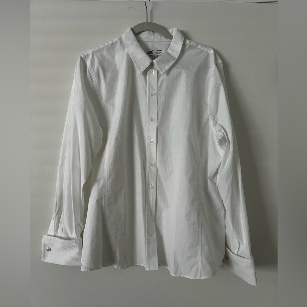 J.Crew Thomas Mason Collab White Shirt with French Cuffs
